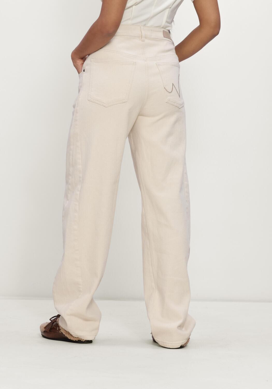 Ecru NUKUS Barrel jeans PETRA PANTS - large