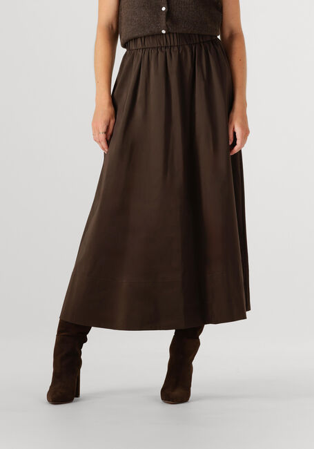 Braune NEO NOIR Maxirock YARA LONG POPLIN SKIRT - large