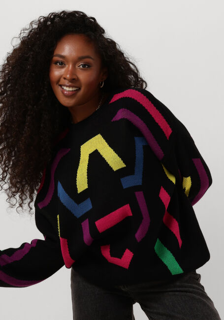 Schwarze ALIX THE LABEL Pullover MULTI COLOUR PULLOVER - large