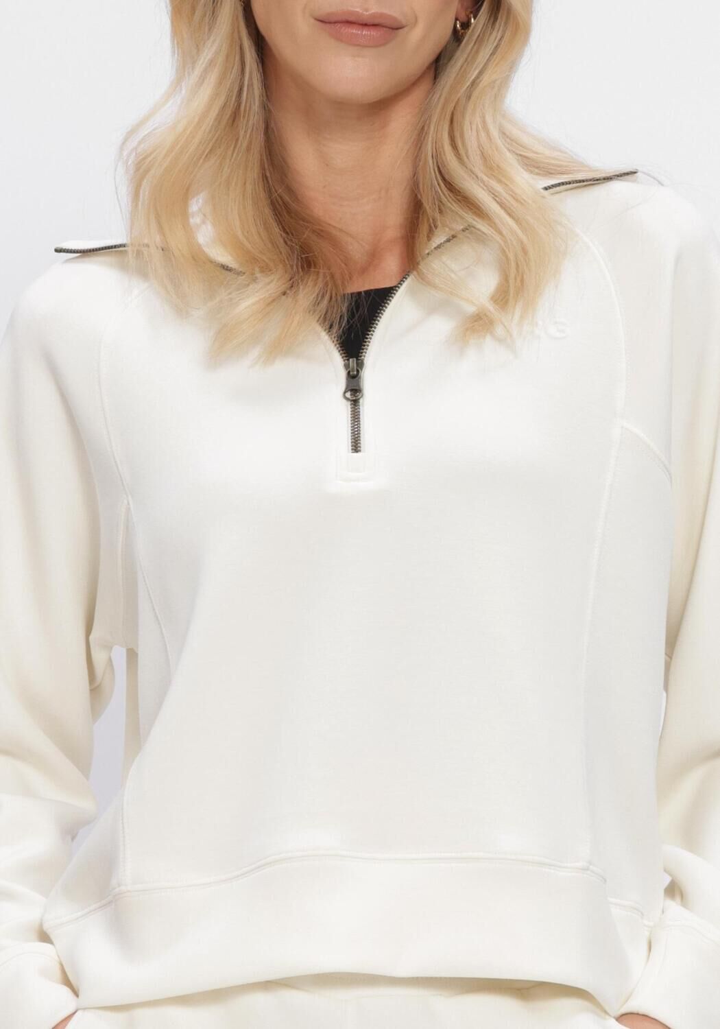 Nicht-gerade weiss BJORN BORG Pullover & Cardigans STUDIO SOFT HALFZIP SWEATSHIRT - large