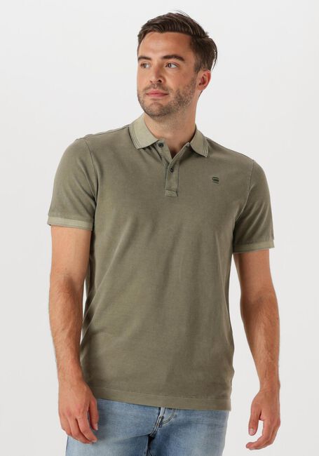 Grüne G-STAR RAW Polo-Shirt DUNDA OVERDYED SLIM POLO S\S - large