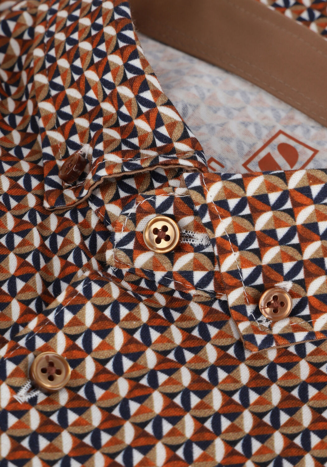 Camelfarbene DESOTO Casual-Oberhemd MODERN BD - large