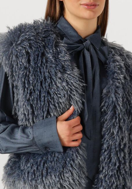 Blaue JANSEN AMSTERDAM Gilet DALI GILET FF 276 FAKE FUR - large