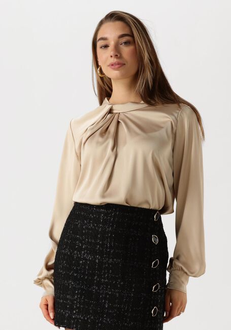 Goldfarbene NEO NOIR Blusen FAIRY DRAPY SATIN BLOUSE - large
