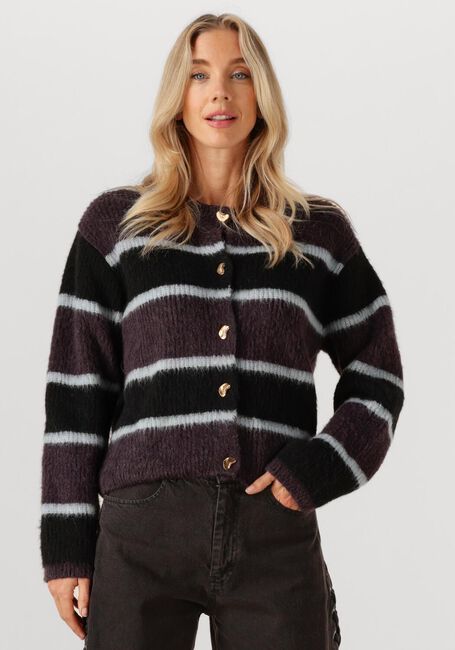 Mehrfarbige/Bunte MODSTRÖM Strickjacke RAFAELMD STRIPE CARDIGAN - large