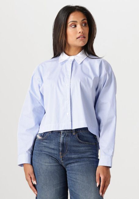 Blaue CO'COUTURE Blusen GIA CROP SHIRT - large