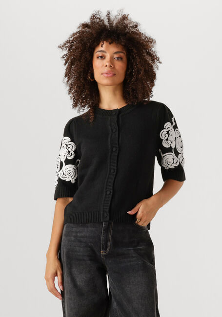 Schwarze OBJECT Pullover OBJJANE 2/4 RE KNIT CARDIGAN - large