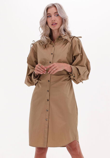 Camelfarbene SECOND FEMALE Minikleid FICUS DRESS - large