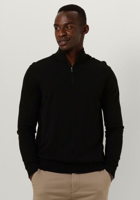 Schwarze SELECTED HOMME Pullover SLHBERG HALF ZIP CARDIGAN NOOS - large