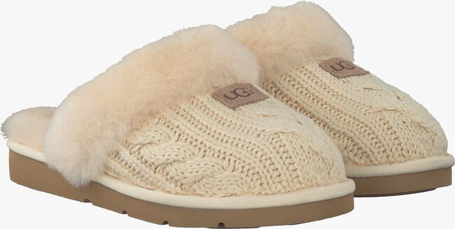 Weiße UGG Hausschuhe COZY KNIT CABLE - large
