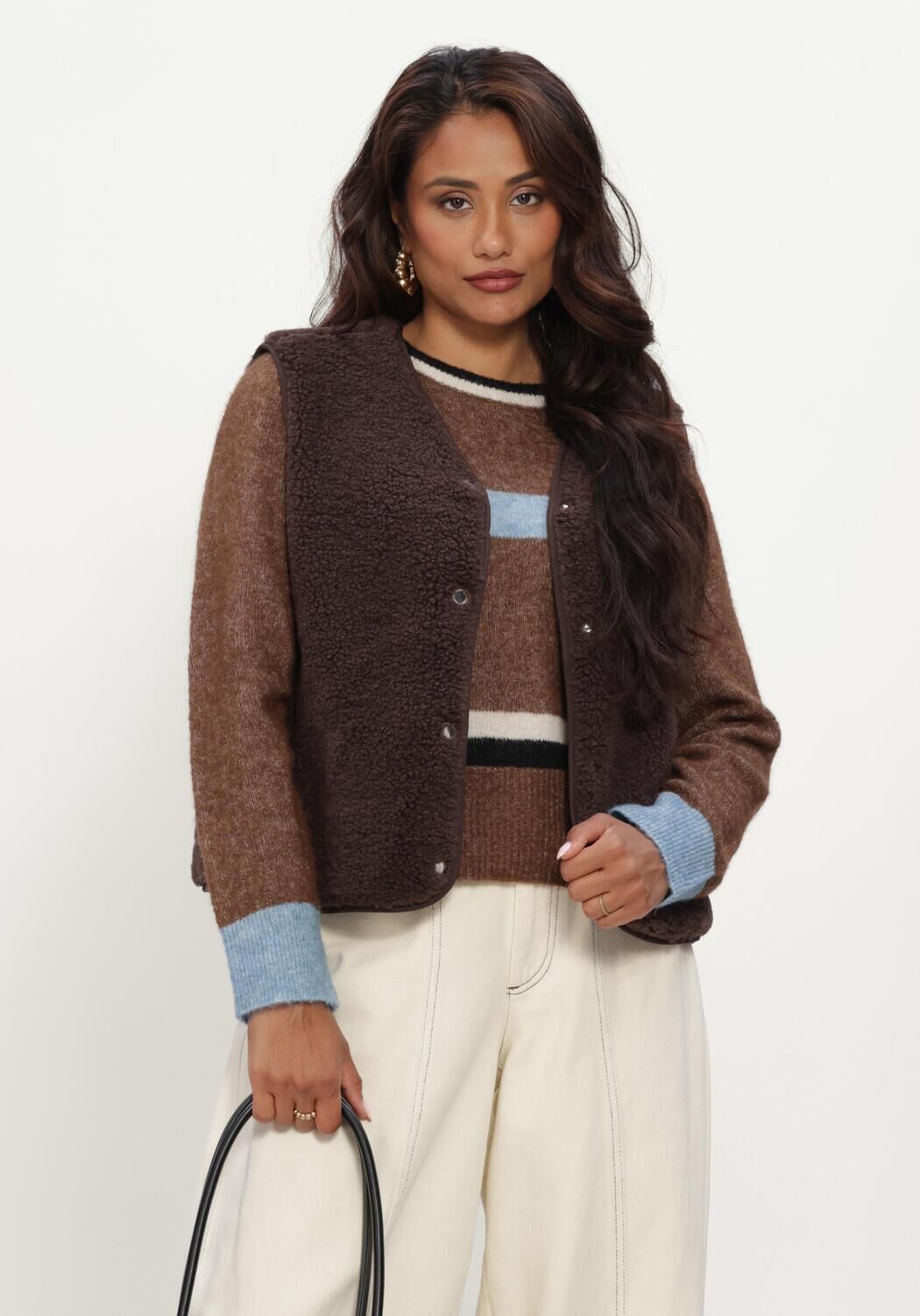 Braune OBJECT Gilet OBJELLA WAISTCOAT NOOS - large