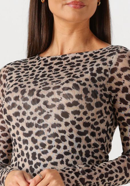 Graue CATWALK JUNKIE Tops & T-shirts CHEETAH MESH LONG SLEEVE - large