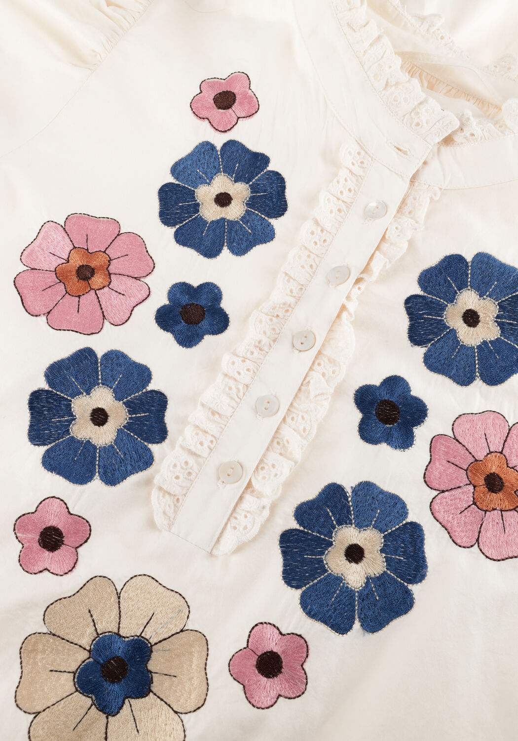 Ecru ANTIK BATIK Maxikleid AMANTINA LONG DRESS - large