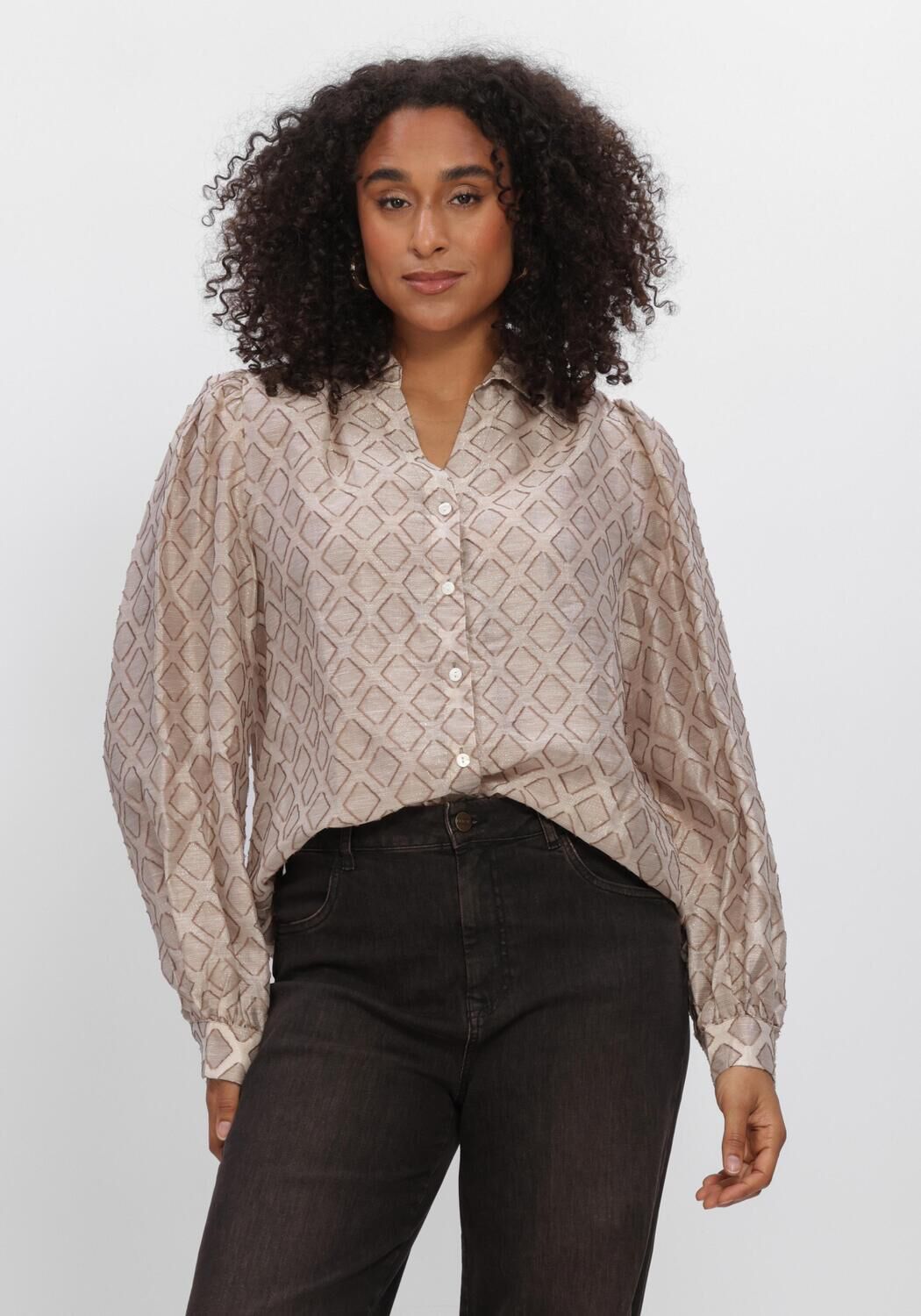Beige NUKUS Blusen ANTONELLA BLOUSE PATTERN - large