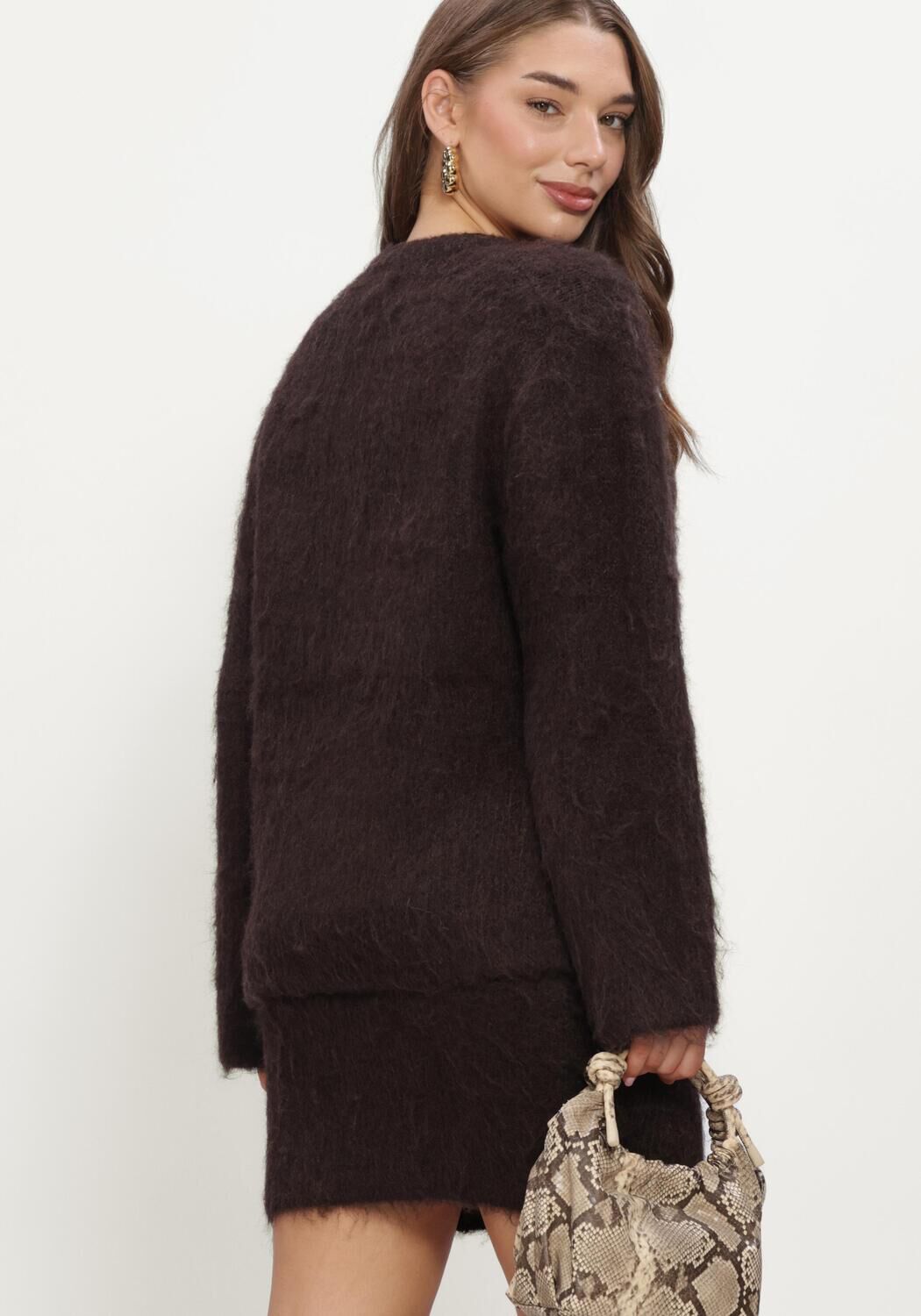 Braune NOTRE-V Strickjacke NV-ILKE - large