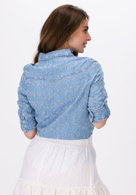 Blaue GUESS Blusen SEXY PIN UP SHIRT - large