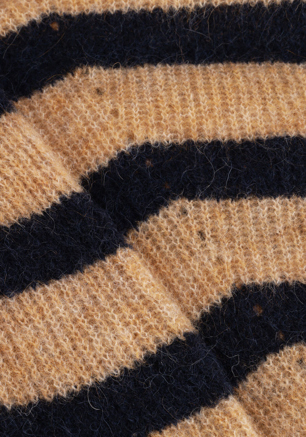 Braune MOS MOSH Pullover THORA STRIPE CREWNECK KNIT - large