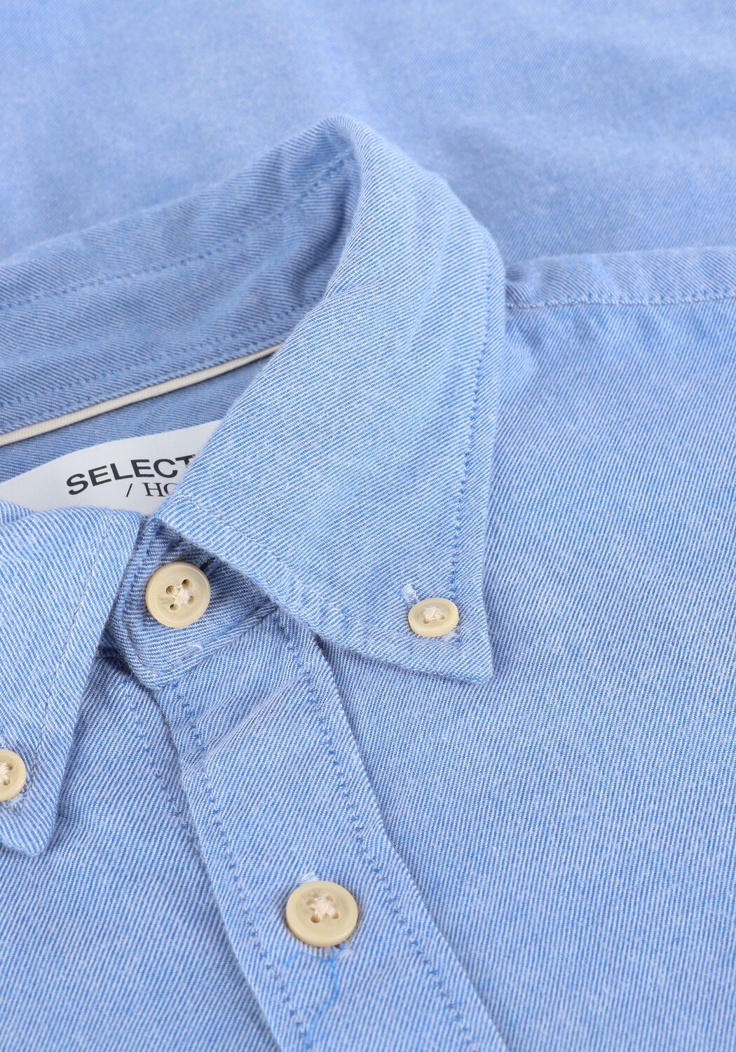 Hellblau SELECTED MEN Casual-Oberhemd SLHSLIMFLANNEL SHIRT LS W NOOS - large