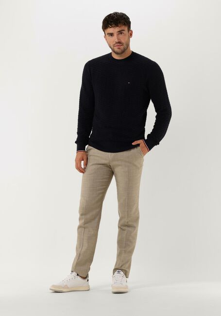 Dunkelblau TOMMY HILFIGER Pullover EXAGGERATED STRUCTURE CREW NECK - large