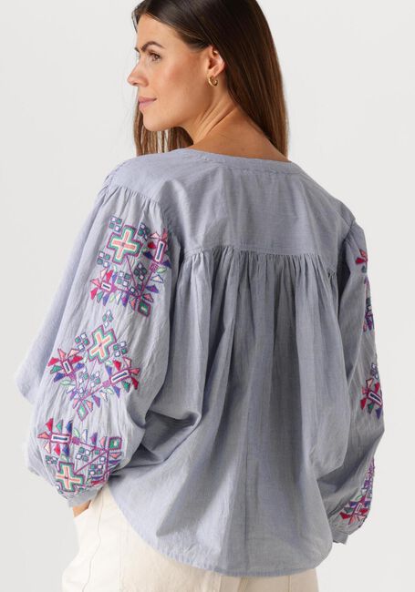Blaue BY-BAR Blusen BECKY PINSTRIPE BLOUSE - large