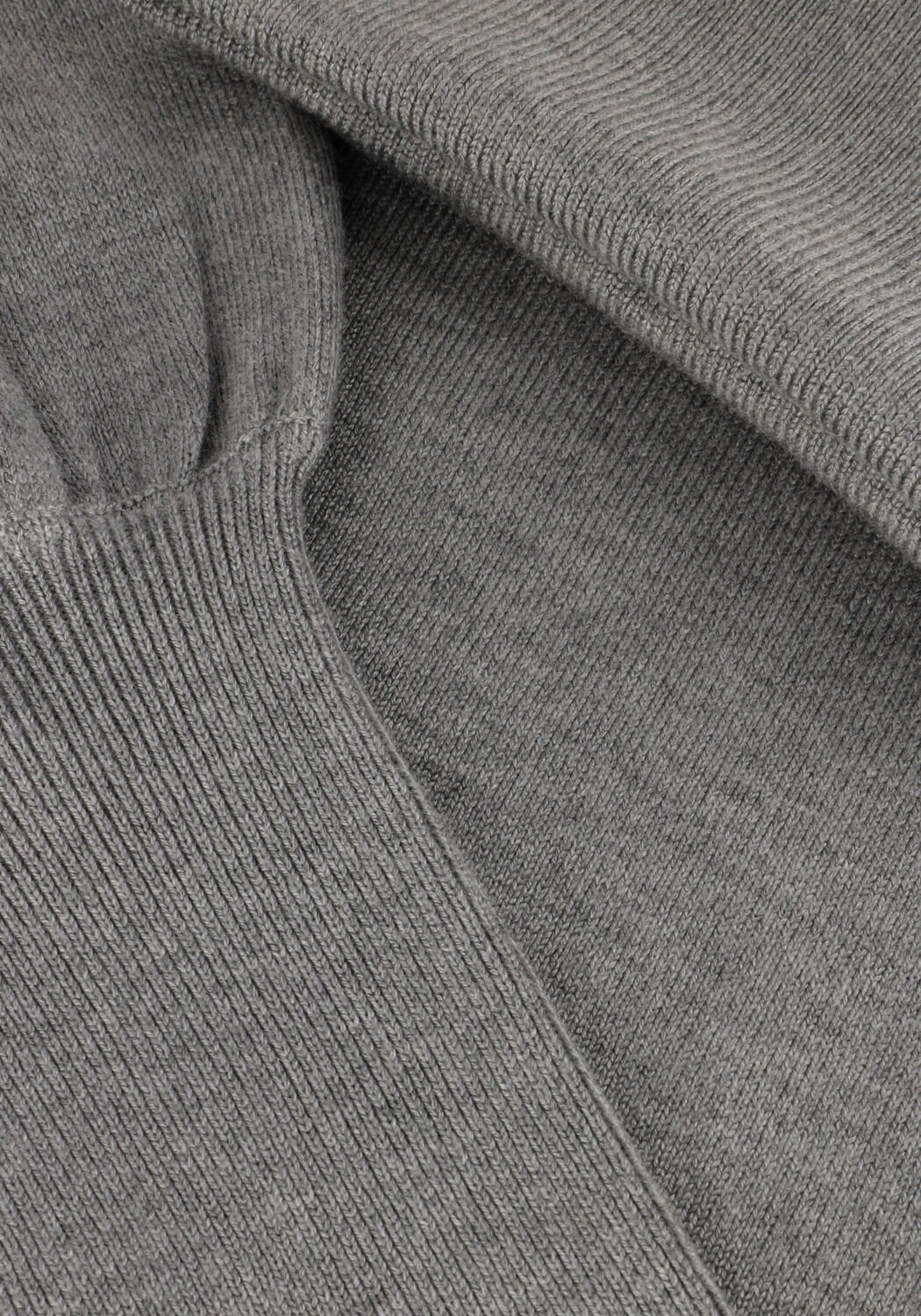 Graue NOTRE-V Rollkragenpullover BASIC KNIT BLOUSE - large