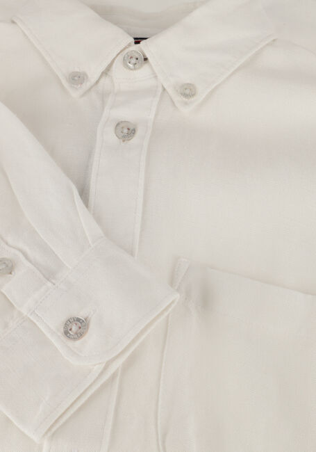 Weiße TOMMY HILFIGER Casual-Oberhemd LINEN BLEND RELAXED SHIRT LS - large