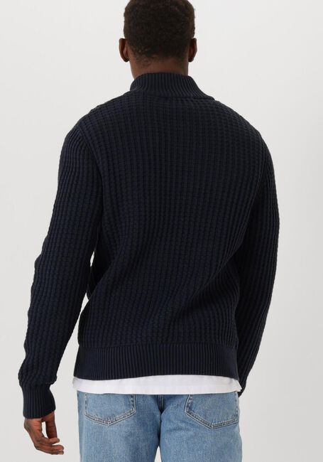 Dunkelblau SELECTED HOMME Pullover SLHTOM LS KNIT STRUCTURE HALF ZIP - large