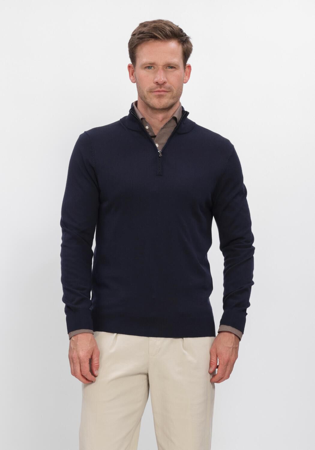 Dunkelblau PROFUOMO Pullover EXTRAFINE MERINO - large