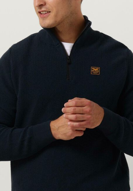 Dunkelblau PME LEGEND Pullover HALF ZIP COLLAR COTTON PLATED - large