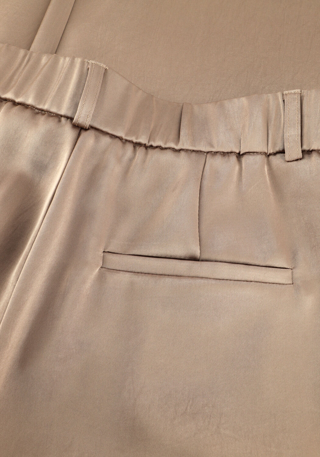 Taupe NEO NOIR Weite Hose EMMETT HEAVY SATEEN PANTS - large