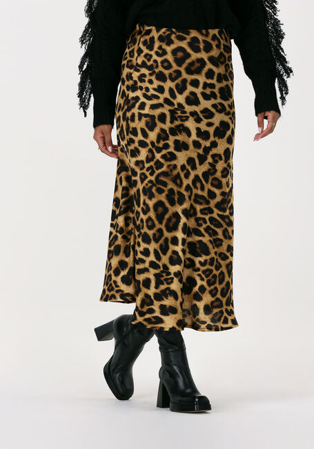 Braune NEO NOIR Midirock BOVARY LEO SKIRT - large
