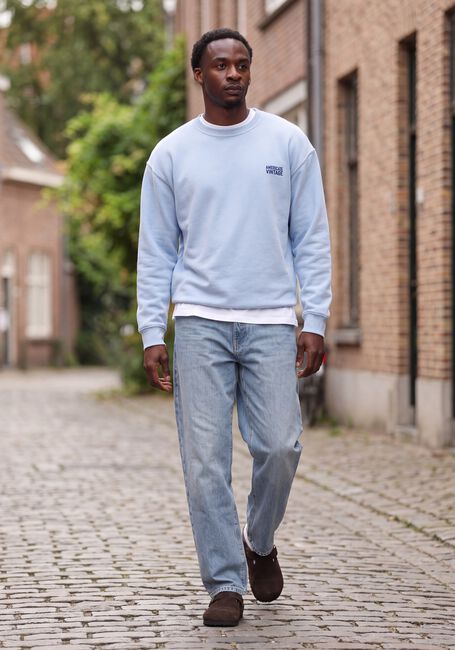 Blaue AMERICAN VINTAGE Sweatshirt PLIZZY CREW - large