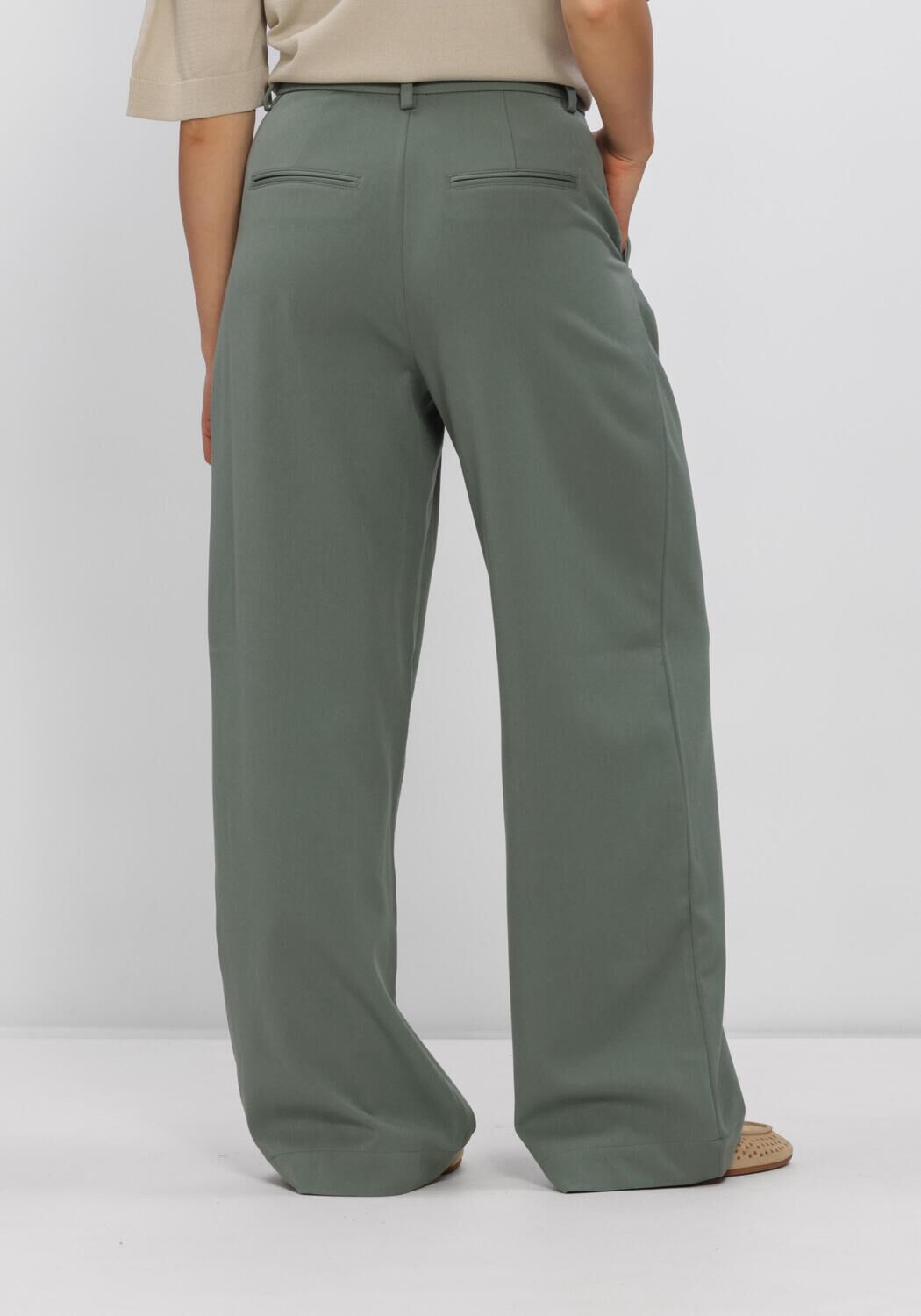 Gr&uuml;ne MSCH COPENHAGEN Weite Hose MSCHHENRIKA HW PANTS - large