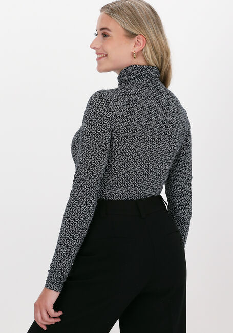 Schwarze GESTUZ Top SIRIN GZ PRINTED ROLLNECK - large