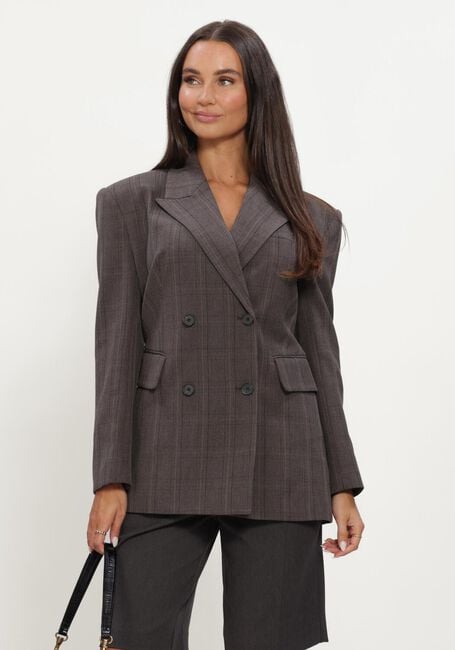 Braune HAUTE L'AMITI&Eacute; Blazer WAIST FIT CHECK BLAZER - large