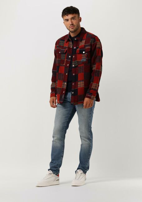 Rote SCOTCH & SODA Overshirt JACQUARD PATCHWORK-CHECK OVERSHIRT - large