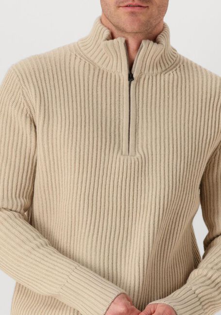 Beige G-STAR RAW Pullover ESSENTIAL HALF ZIP KNIT - large