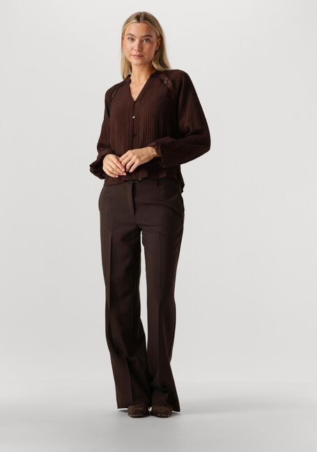 Braune CO'COUTURE Blusen SHINA LACE V-SHIRT - large