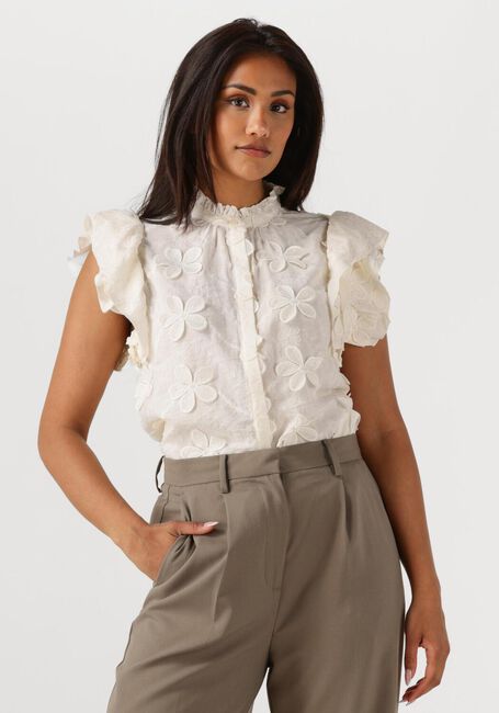 Weiße AAIKO Blusen GEZANA EMBROIDERY VIS 671 - large