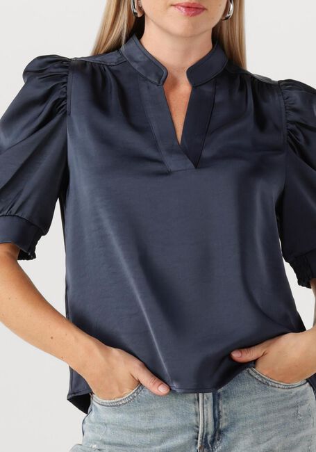 Dunkelblau NEO NOIR Blusen ROELLA HEAVY SATEEN BLOUSE - large