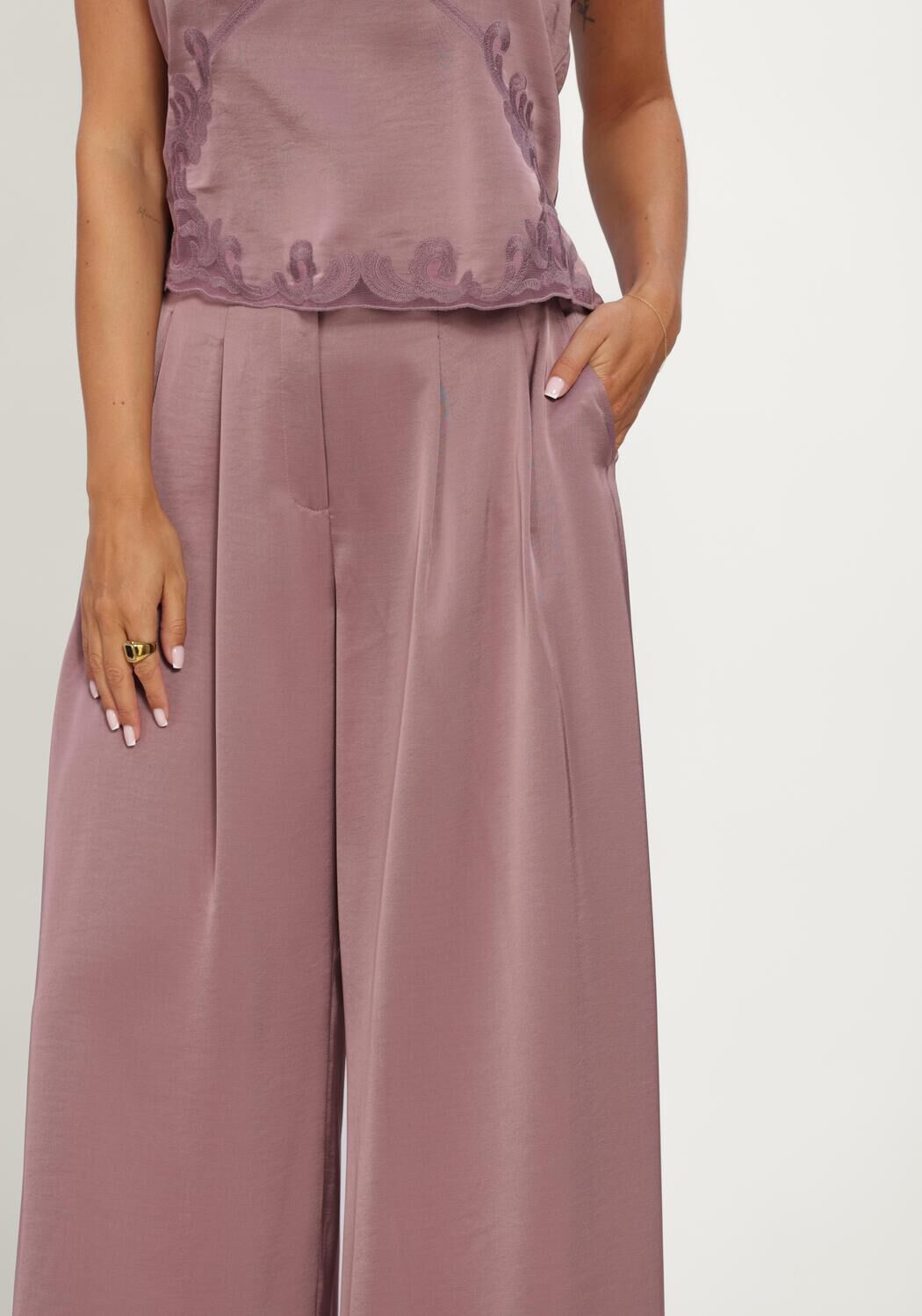 Lilane DANTE6 Hosen ONIQUE WIDE LEG SATIN PANTS - large