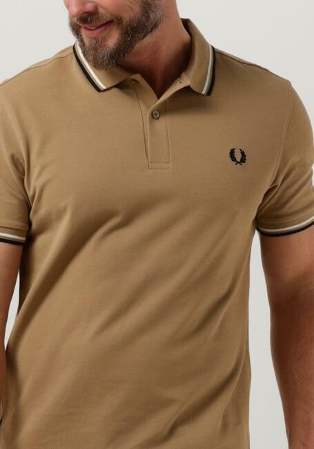 Khaki FRED PERRY Polo-Shirt TWIN TIPPED FRED PERRY SHIRT - large