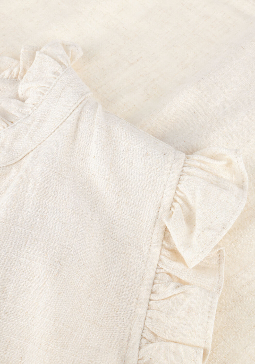 Ecru SELECTED WOMEN Top SLFVIVA SL RUFFLE TOP - large