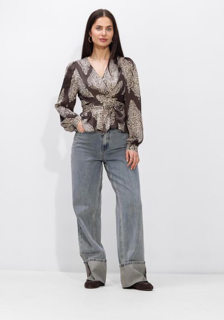 Braune NEO NOIR Blusen RISTA PAISLEY DROP BLOUSE - large