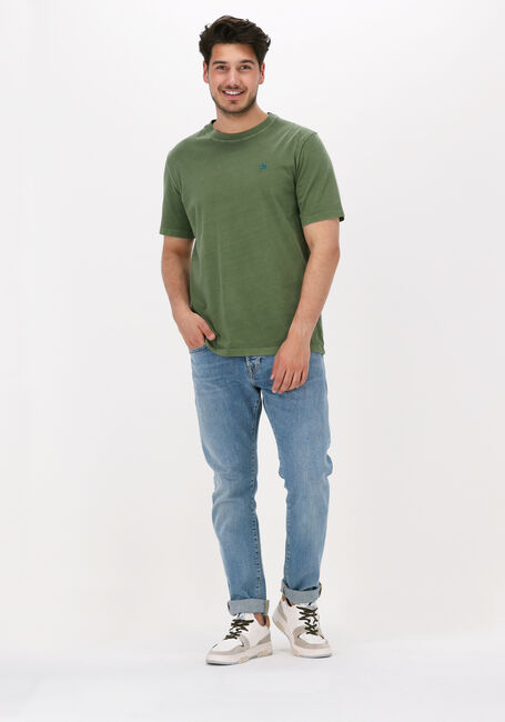 Grüne SCOTCH & SODA T-shirt GARMENT-DYED CREWNECK TEE WITH EMBROIDERY LOGO - large