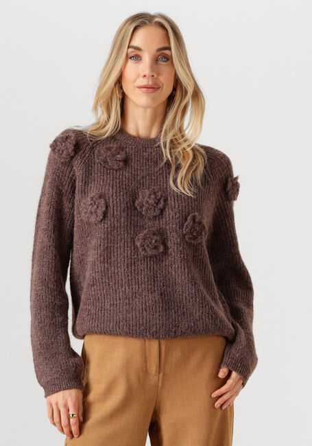 Braune OBJECT Pullover OBJGITTA L/S RE KNIT PULLOVER - large