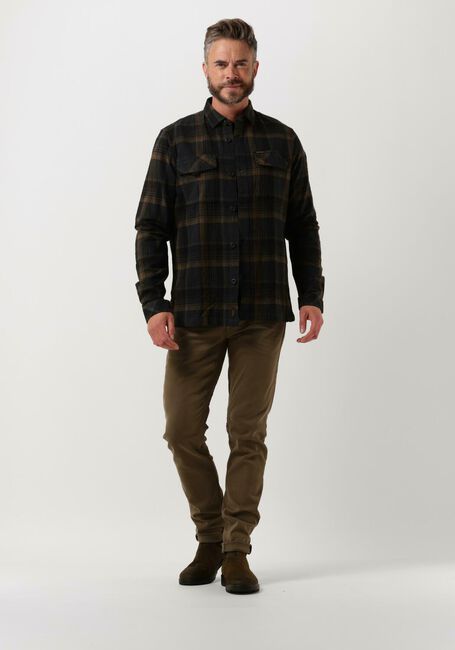 Schwarze PME LEGEND Casual-Oberhemd LONG SLEEVE SHIRT COTTON YARN DYED CHECK - large