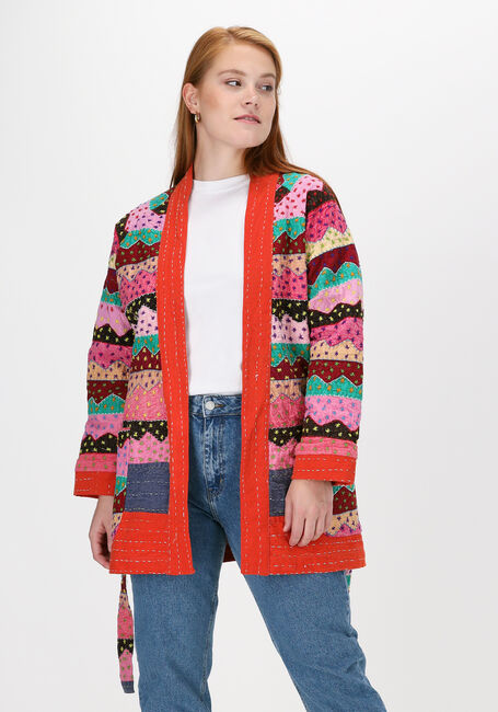Mehrfarbige/Bunte SISSEL EDELBO Kimono MARRAKESH MULTI PATCH WORK JAC - large