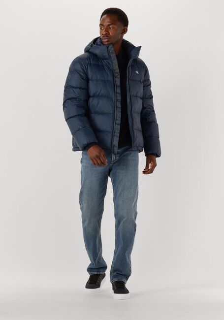 Dunkelblau CALVIN KLEIN Wattierte Jack LS NYLON ZIP OFF HOOD DOWN PURRFER - large