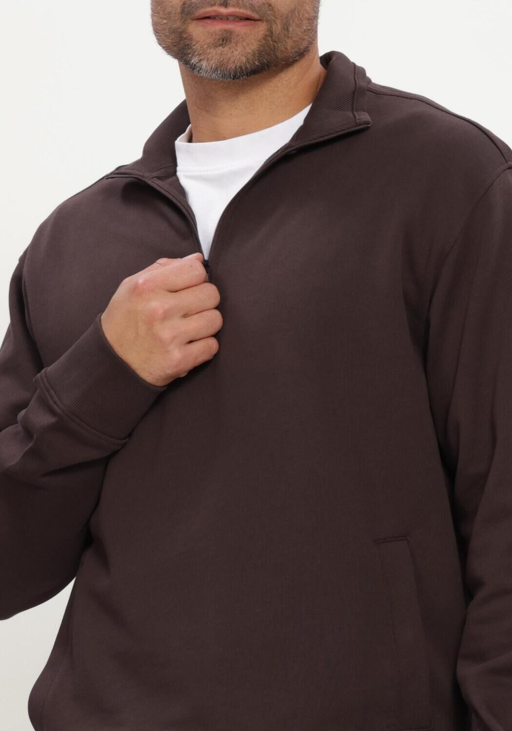 Braune BOSS ORANGE Sweatshirt ZE SMALLZIP - large